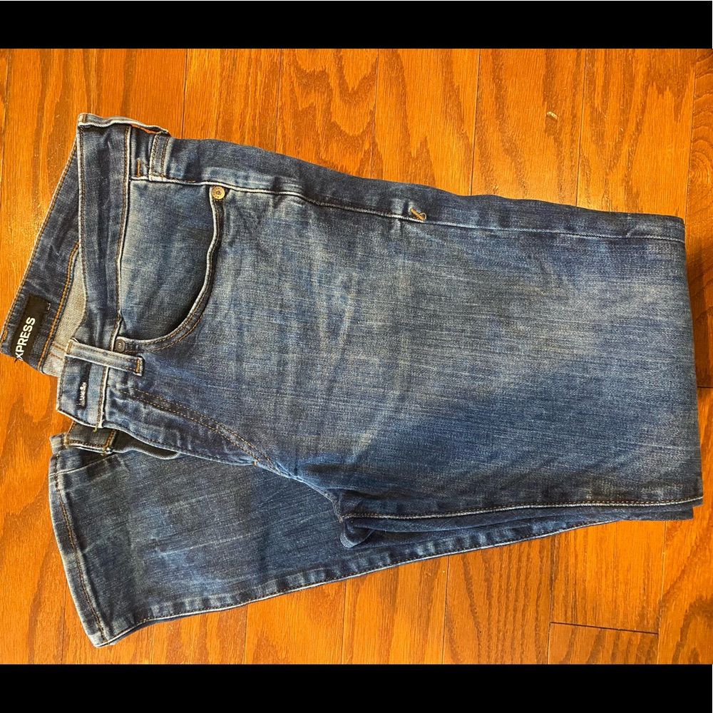 Men’s Express Skinny Acid Wash Jeans